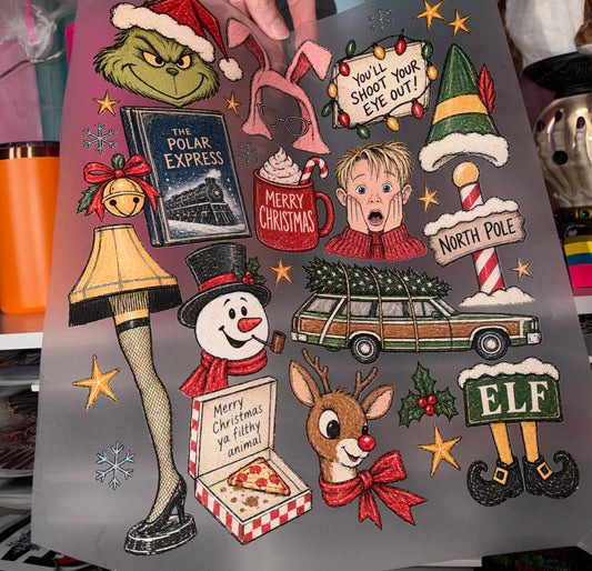 Vintage Christmas - Glitter Screen Print