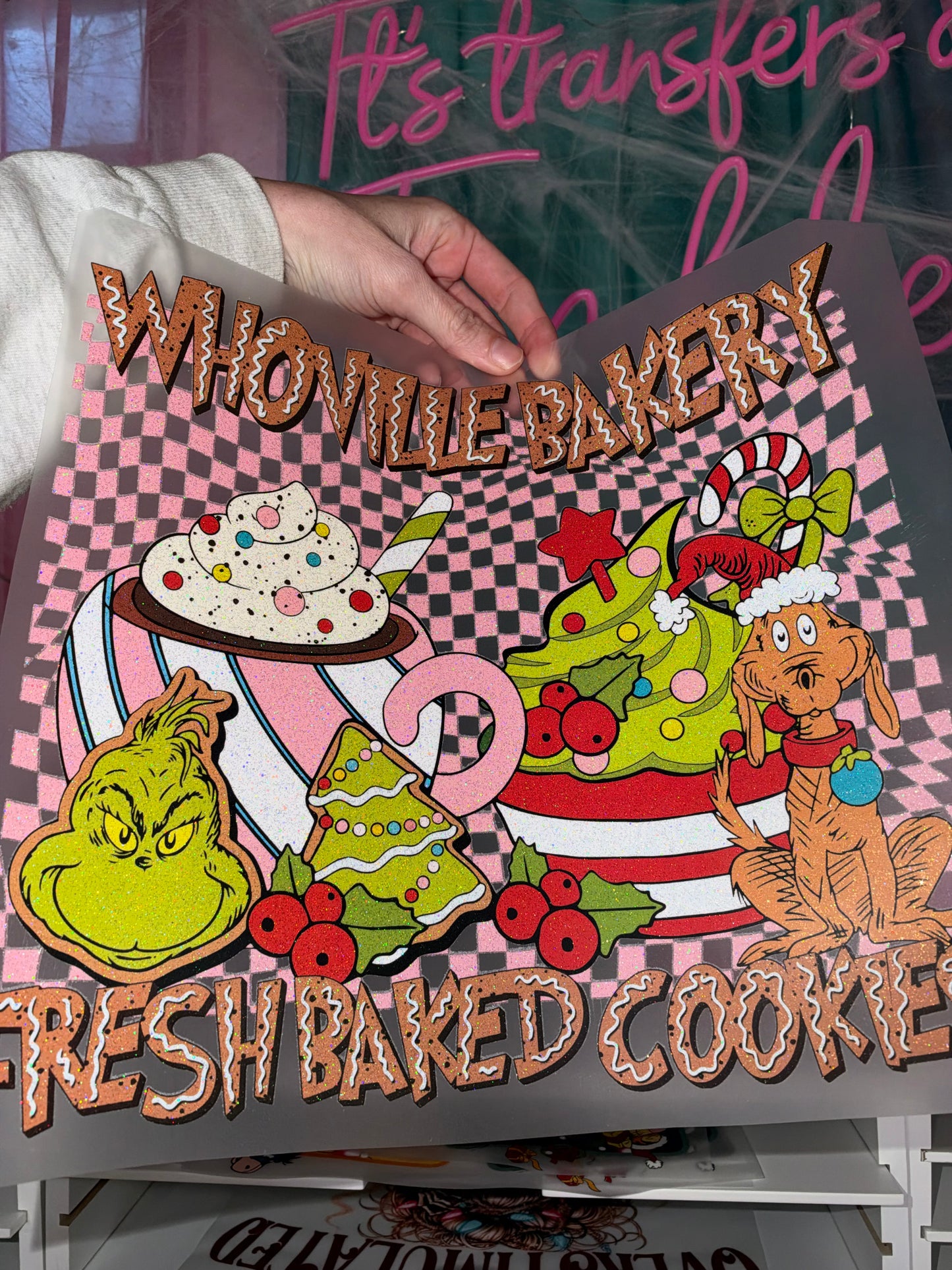 Freshly Baked Cookies - Glitter Screen Print Transfer