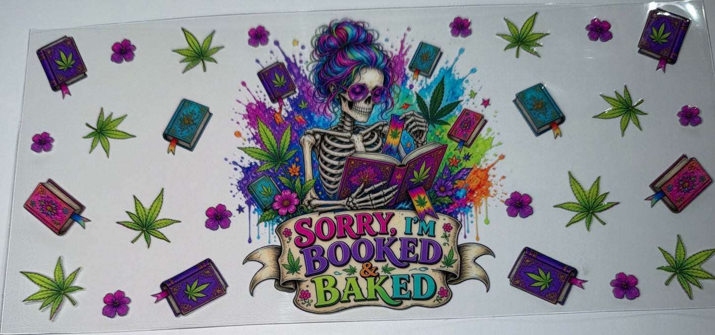 Booked and Baked - 16oz UV DTF Cup Wrap
