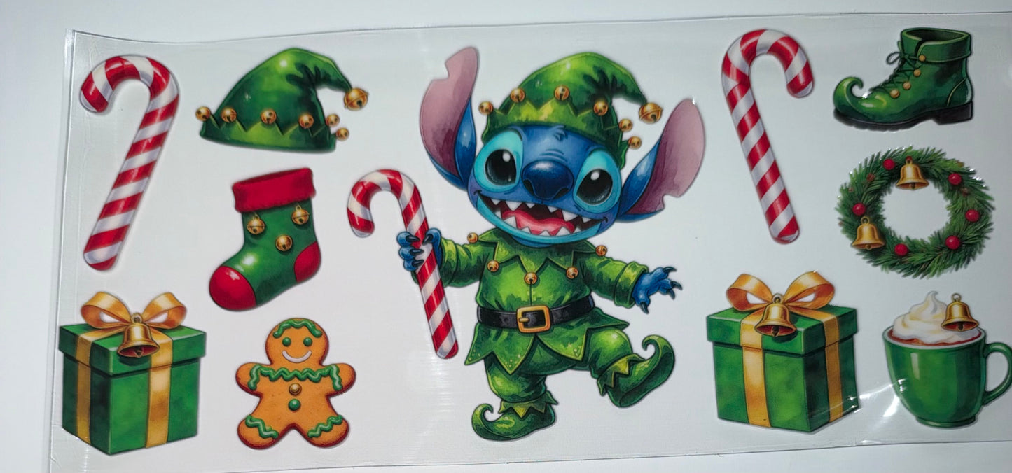 Elf Blue Guy - 16oz UV DTF Cup Wrap