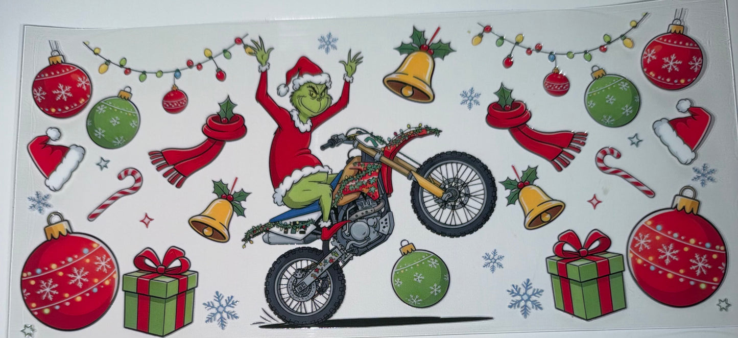 Motorcycle Gman - 16oz UV DTF Cup Wrap