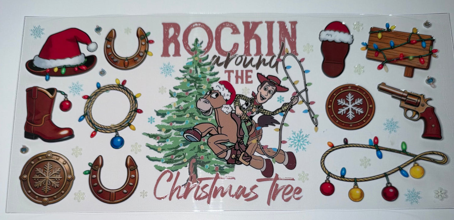 Rocking Around the Christmas Tree - 16oz UV DTF Cup Wrap
