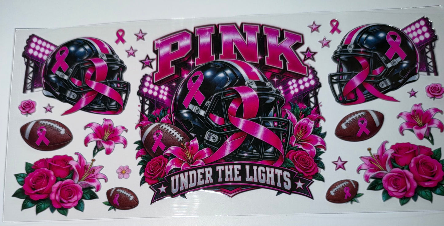 Pink UNder the LIghts - 16oz UV DTF Cup Wrap
