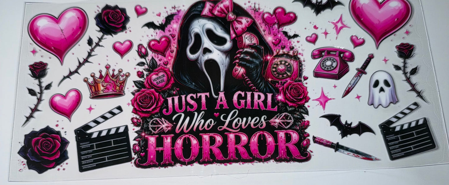 Girl Horror - 16oz UV DTF Cup Wrap