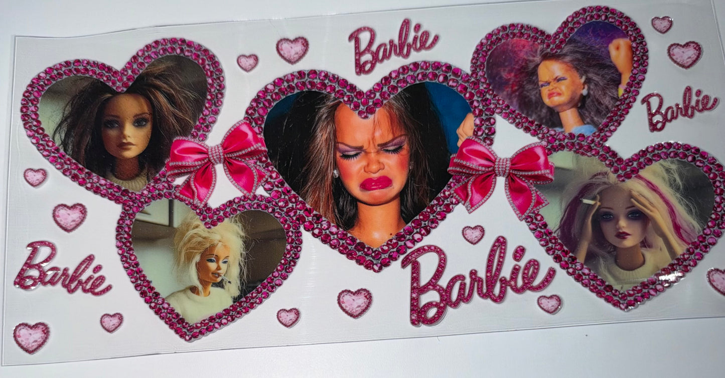 Scrunch Face Doll Hearts - 16oz UV DTF Cup Wrap