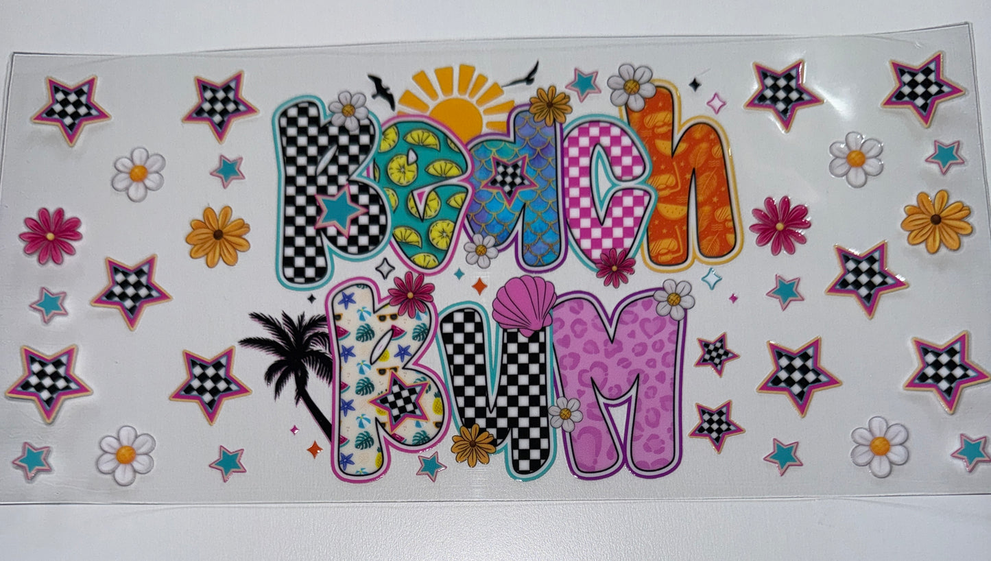 Beach Bum - 16oz Uv DTF Cup Wrap
