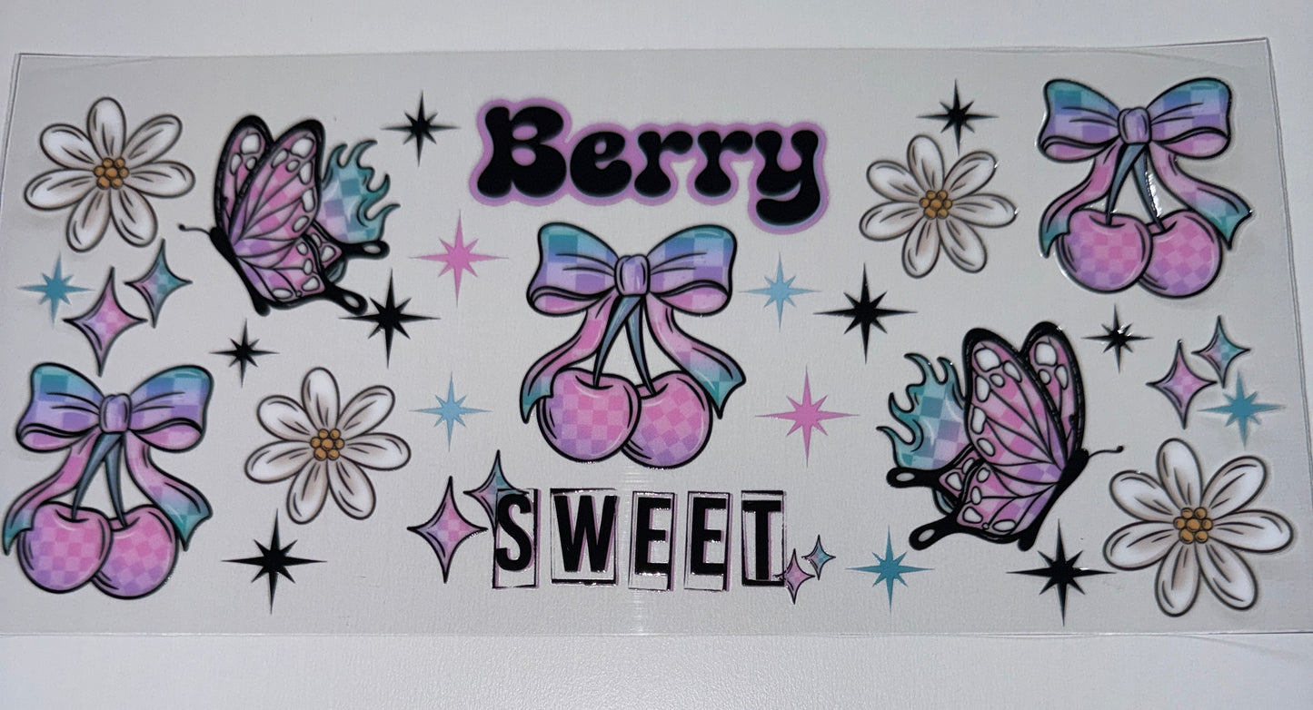 Berry Sweet - 16oz Uv DTF Cup Wrap