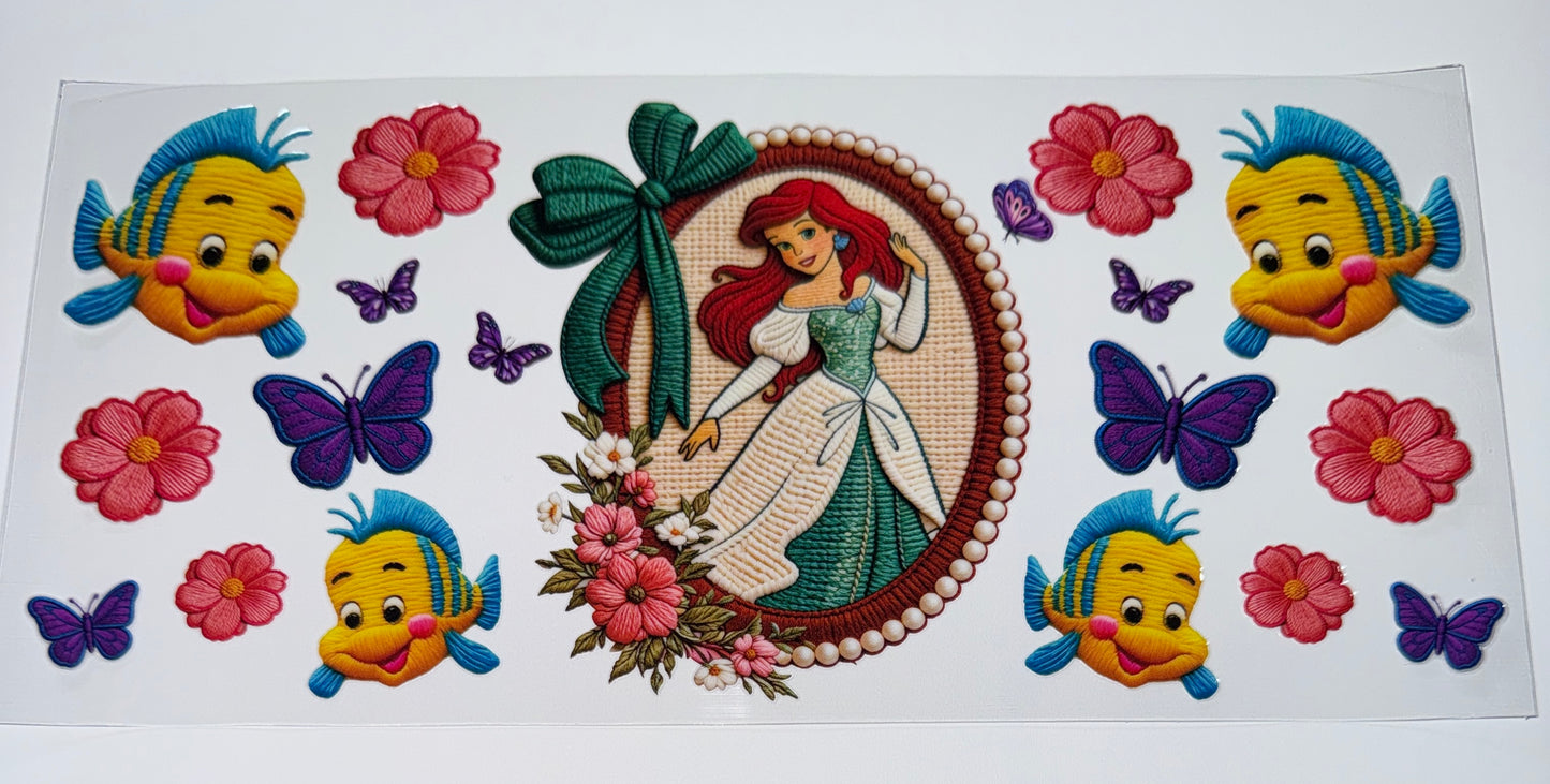 Red Head Princess - 16oz Uv DTF Cup Wrap