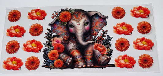 Elephant - 16oz Uv DTF Cup Wrap