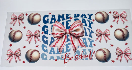 Gameday Baseball - 16oz Uv DTF Cup Wrap