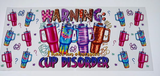 Cup Disorder - 16oz Uv DTF Cup Wrap