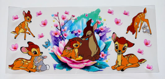 Mama Deer and Baby Deer - 16oz UV DTF Cup Wrap