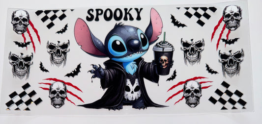 Blue Guy Spooky - 16oz UV DTF Cup Wrap