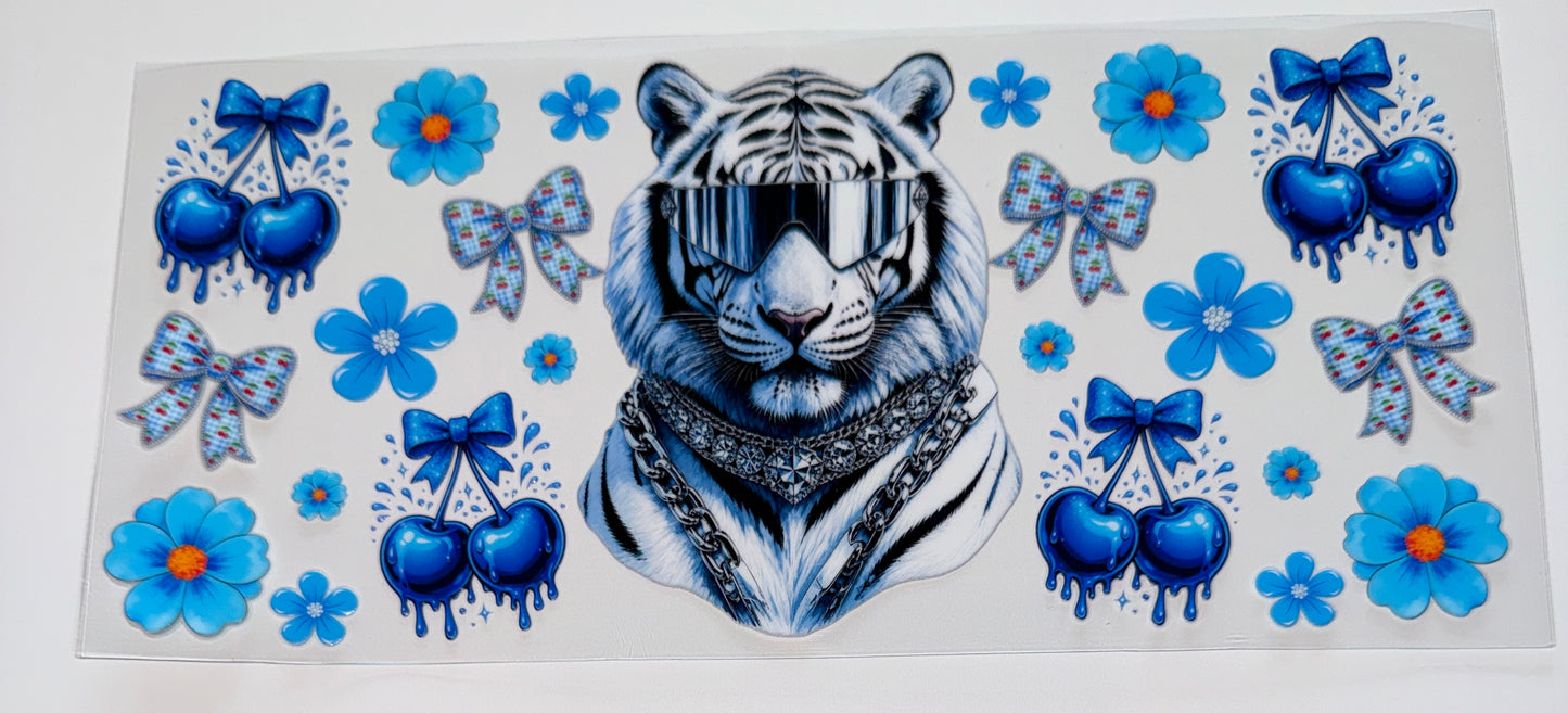 White Tiger - 16oz UV DTF Cup Wrap