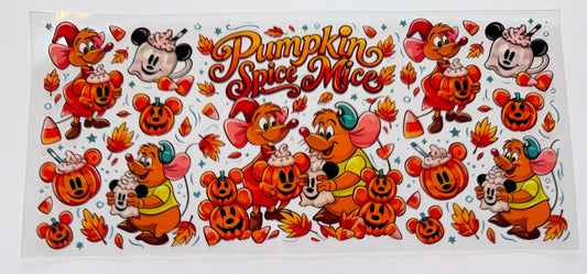 Pumpkin Spice Mice - 16oz UV DTF Cup Wrap