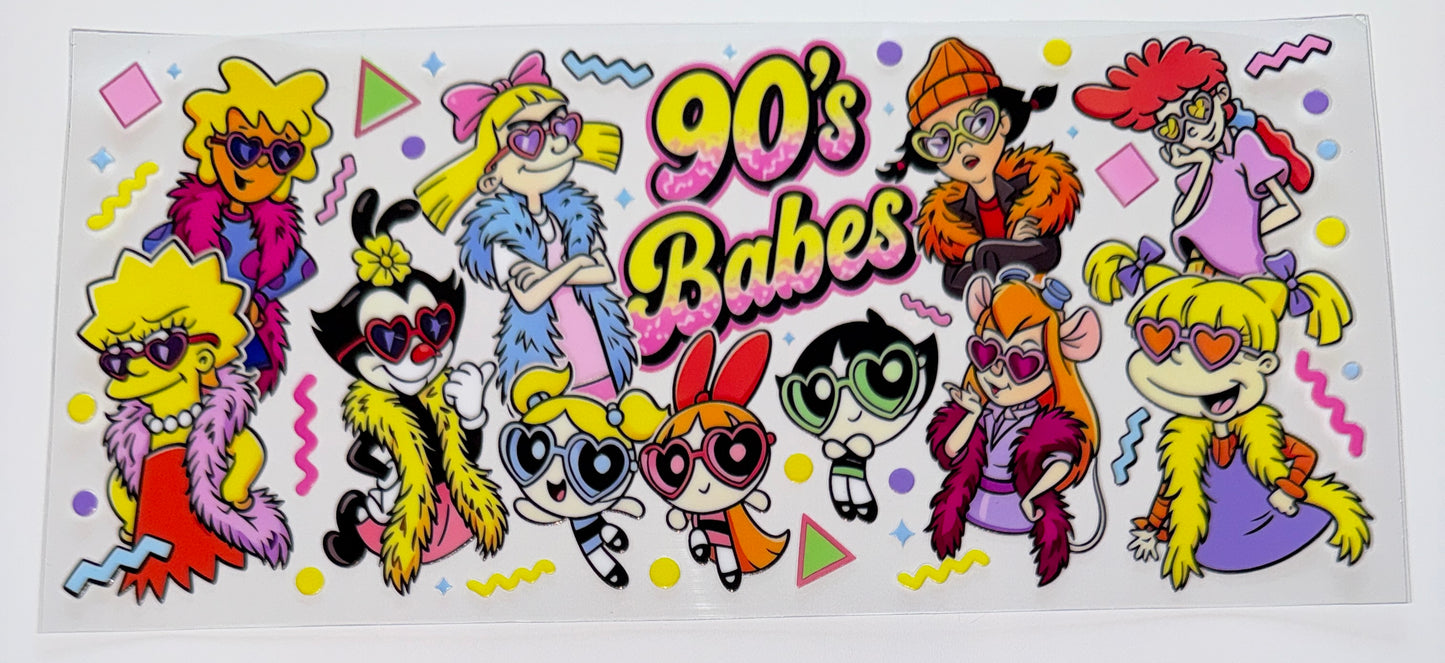 90's Babes - 16oz UV DTF Cup Wrap