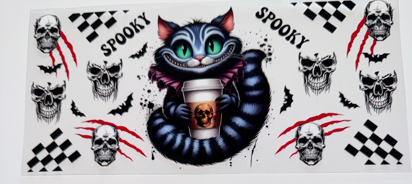 Spooky Cat - 16oz UV DTF Cup Wrap