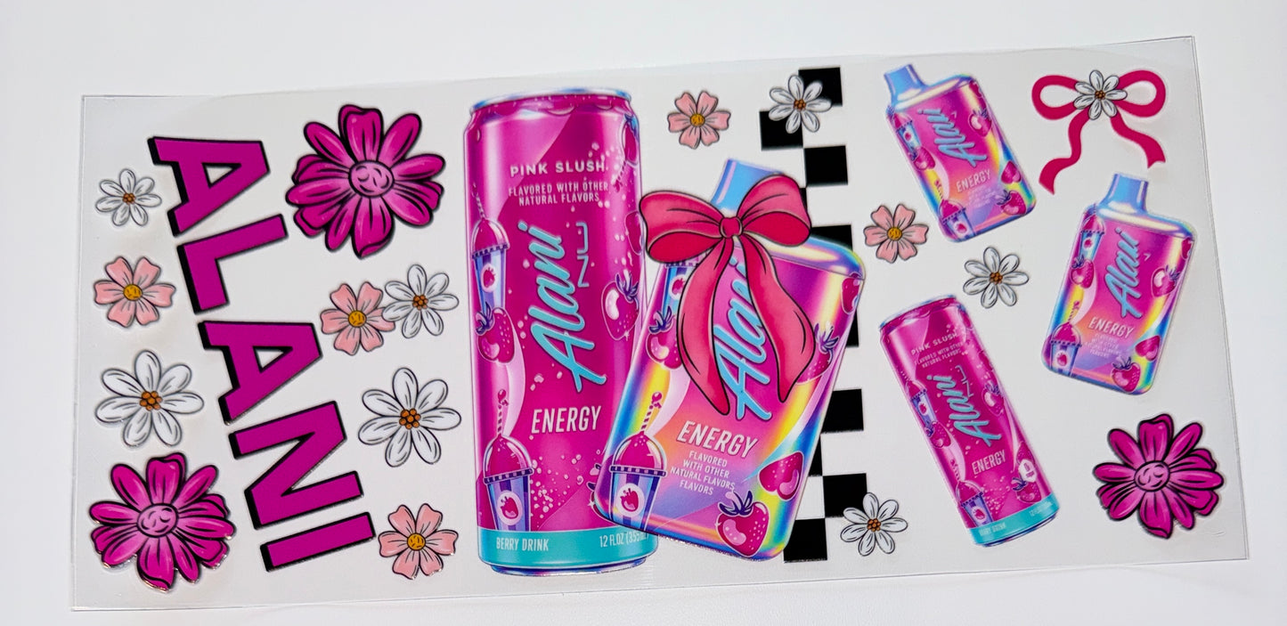 Pink Slush - 16oz UV DTF Cup Wrap