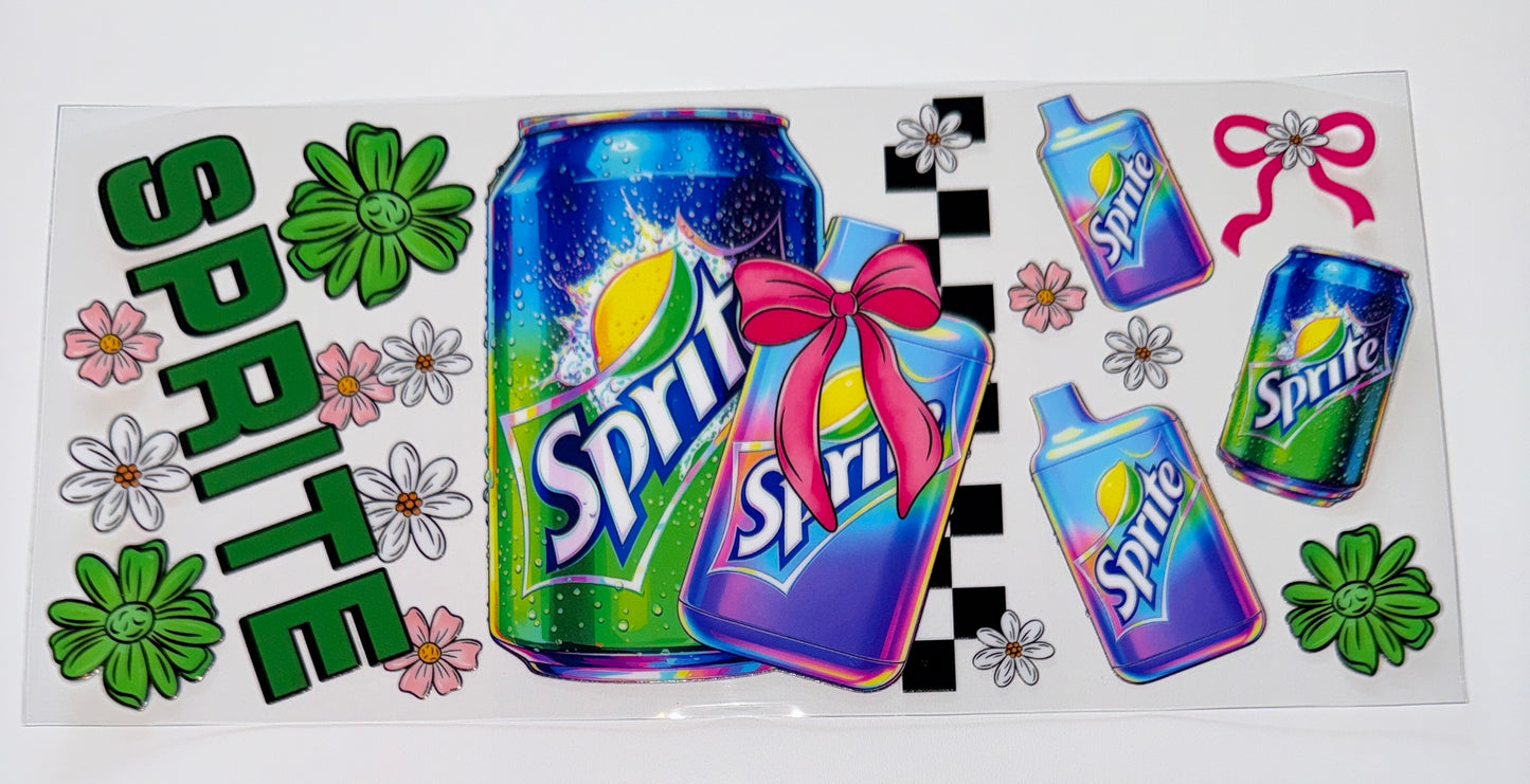 Lemon Lime POp - 16oz UV DTF Cup Wrap