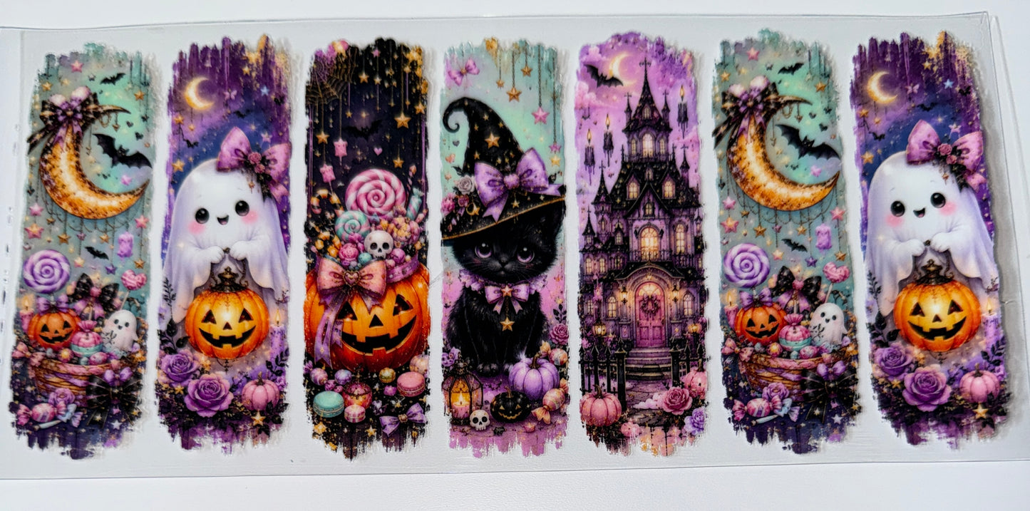 Kitty Halloween Ghost - 16oz UV DTF Cup Wraps