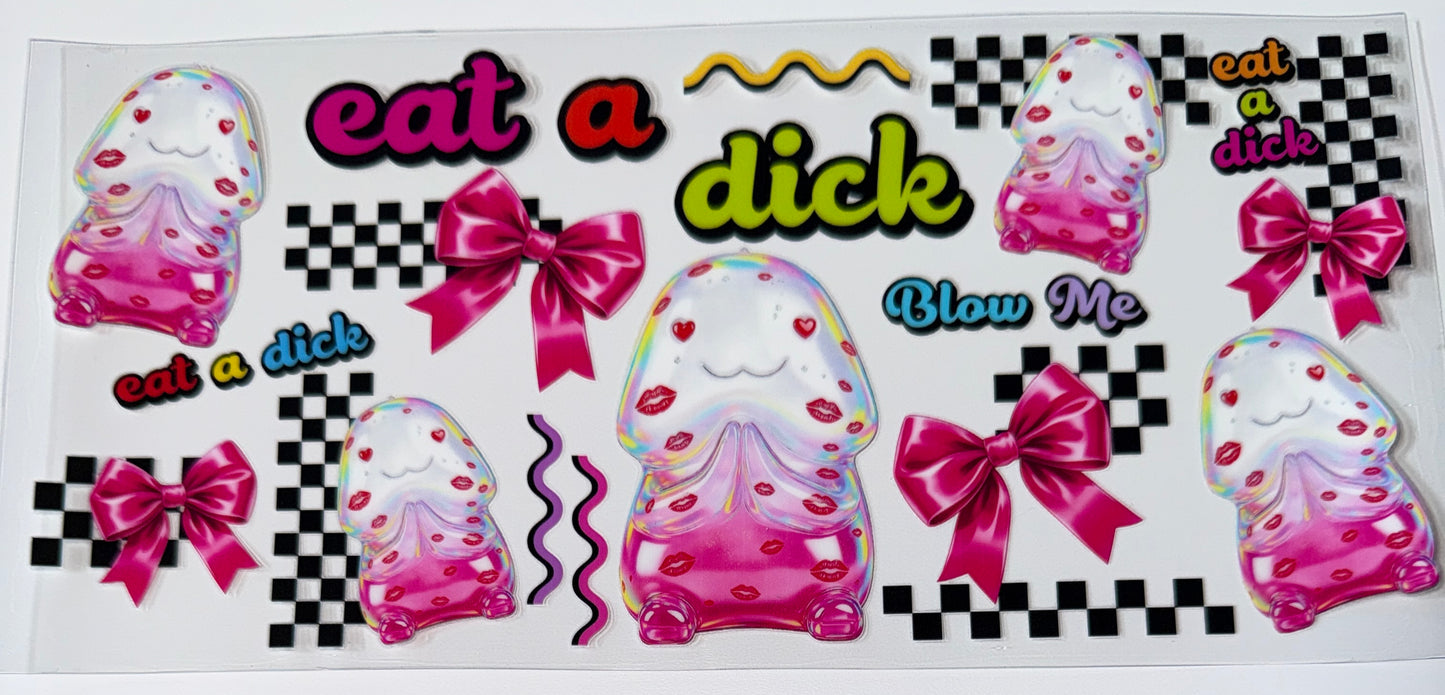 Eat a D - 16oz UV DTF Cup Wraps