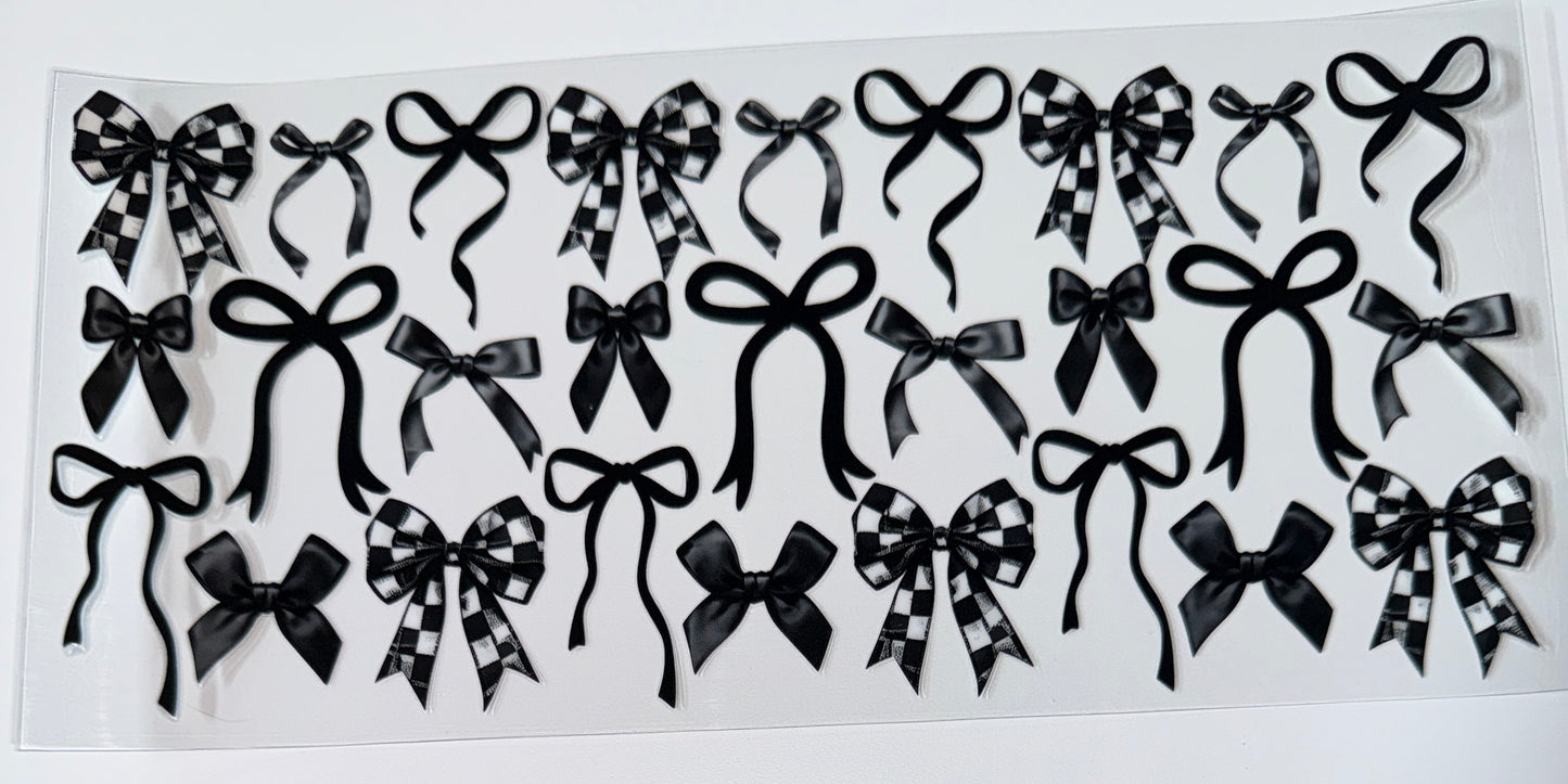 Black Bows - 16oz UV DTF Cup Wraps