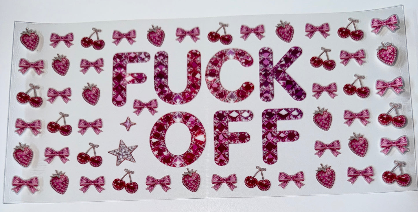 F Off - 16oz UV DTF Cup Wraps