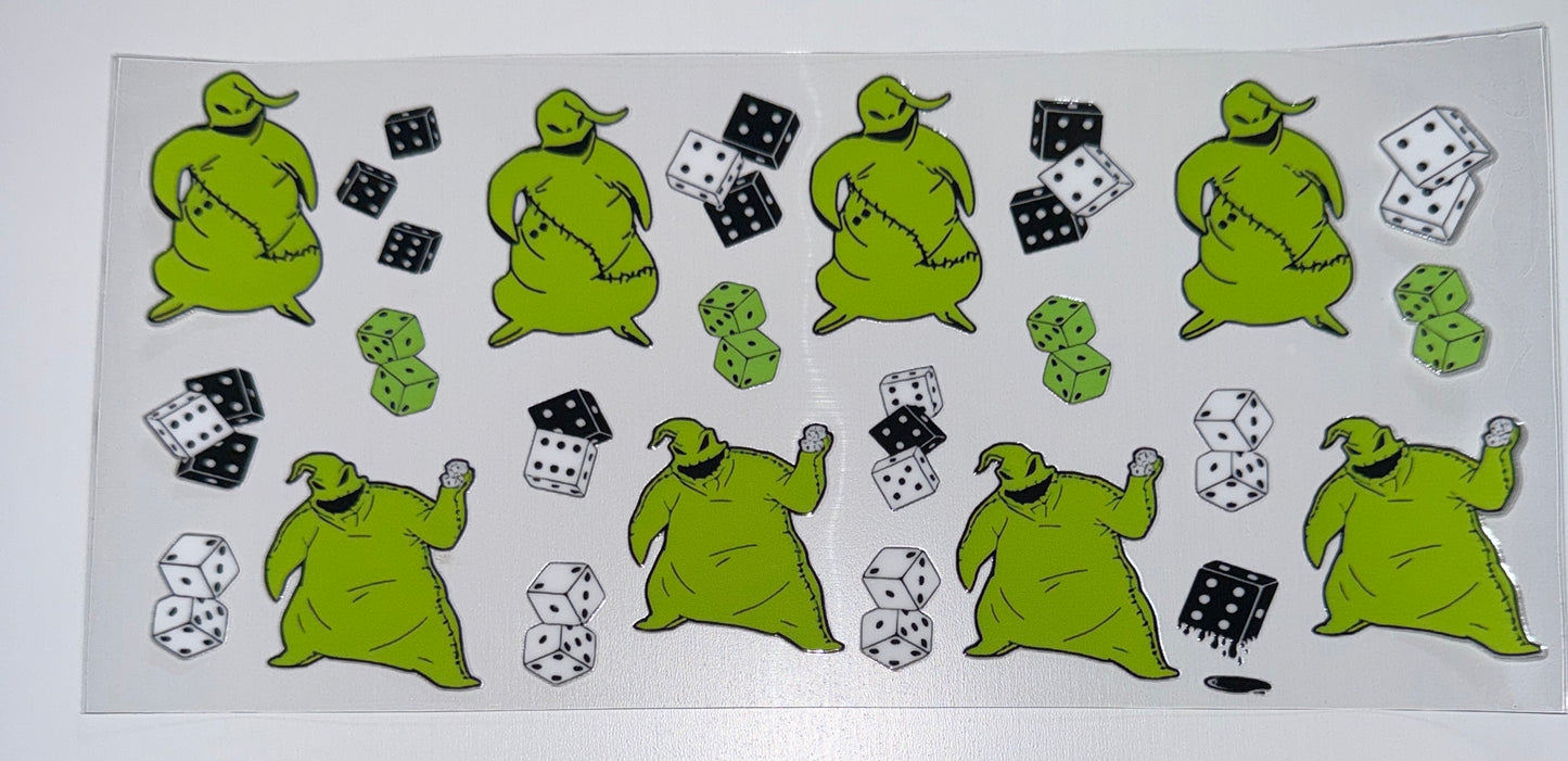Oogie Dice - 16oz UV DTF Cup Wrap