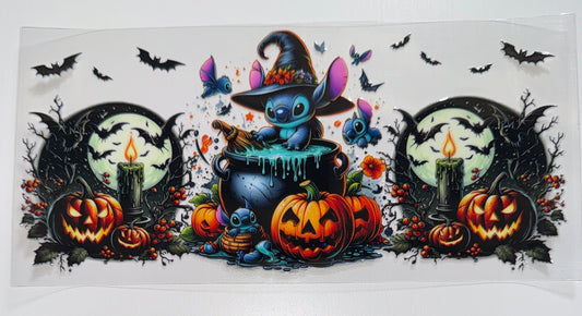 Blue Guy Potion Pot - 16oz UV DTF Cup Wrap