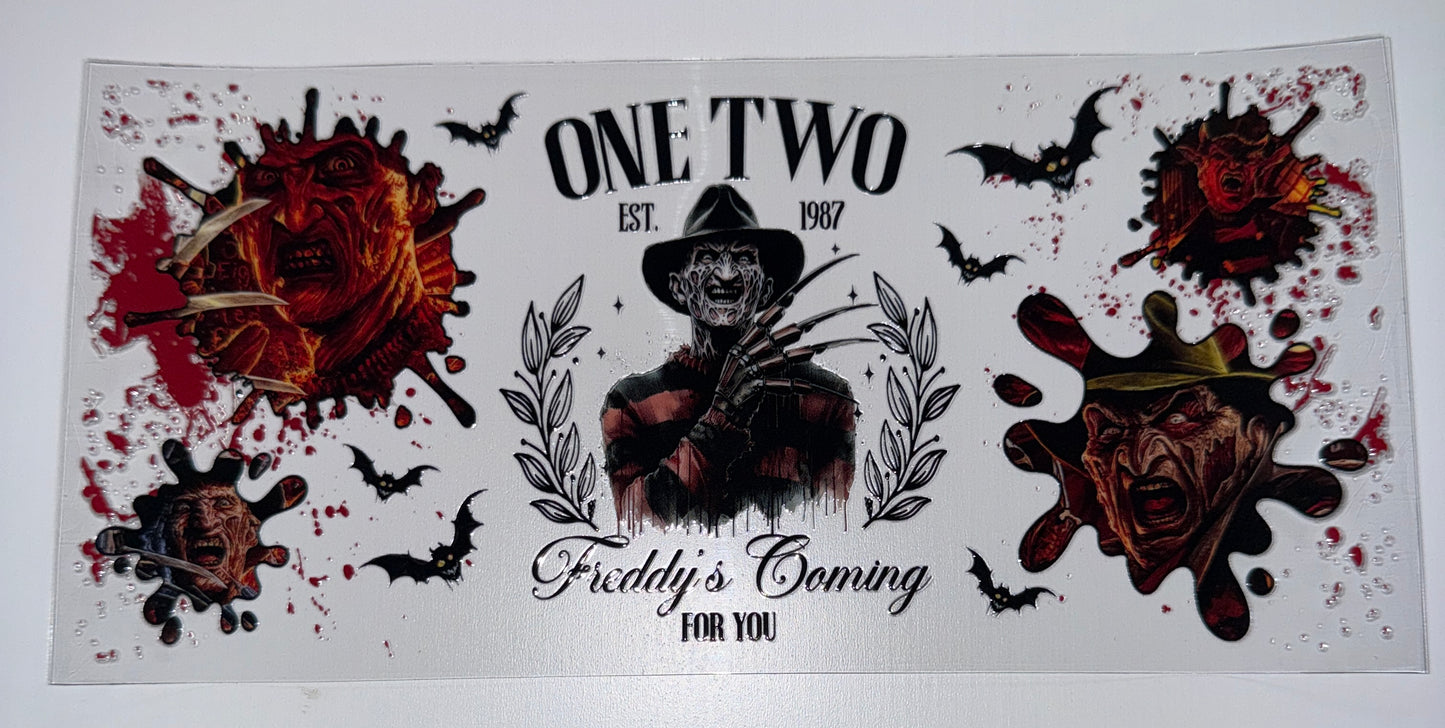One Two Freddy - 16oz UV DTF Cup Wrap