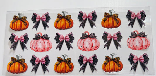 Pumpkin Coquette - 16oz UV DTF Cup Wrap