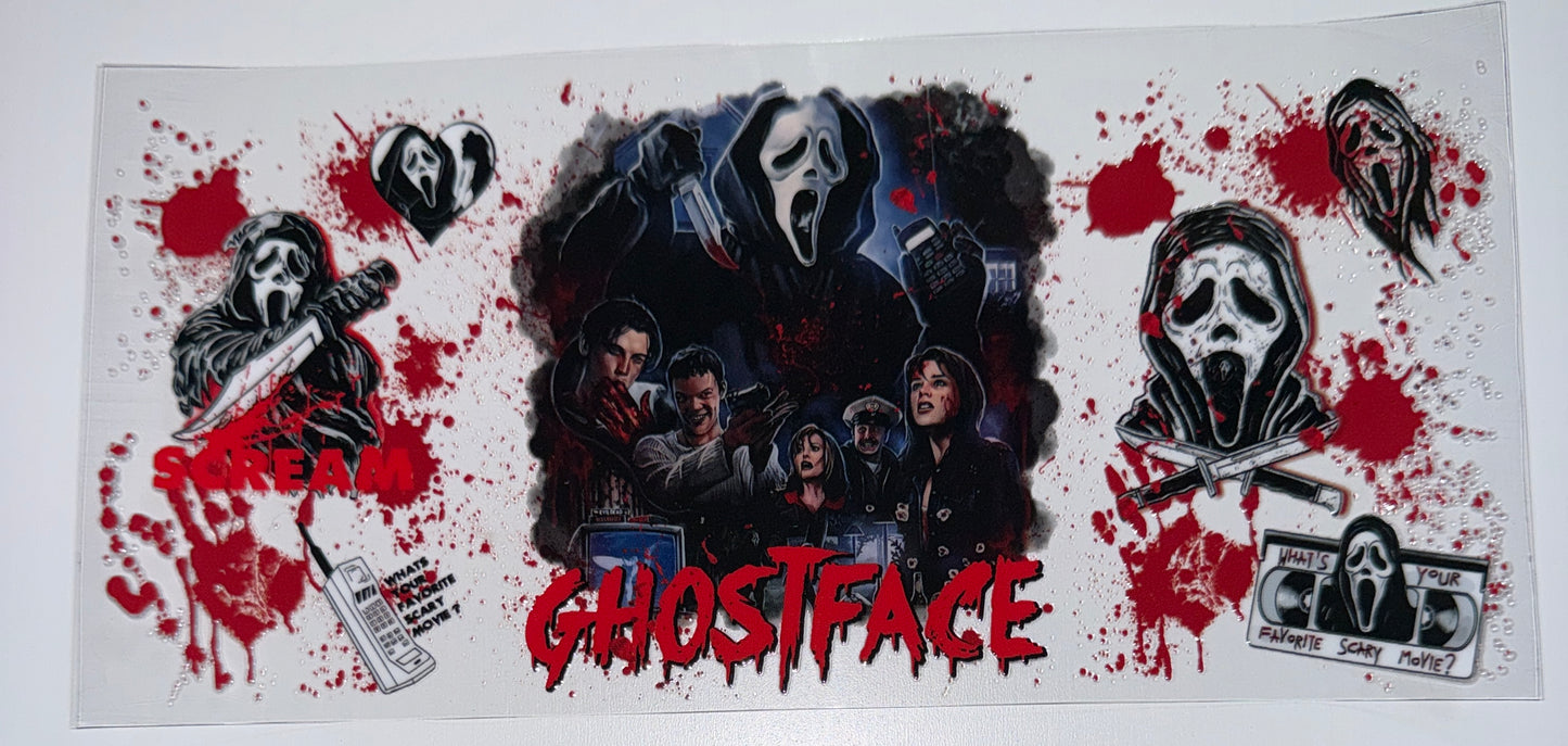 Ghostface - 16oz UV DTF Cup Wrap