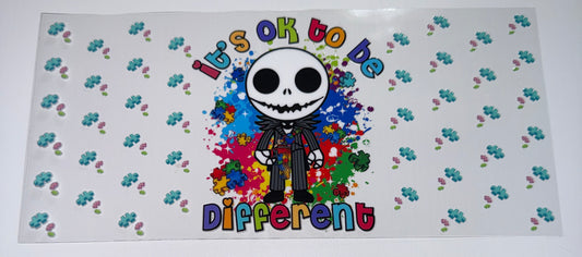 Be Different Skelly - 16oz UV DTF Cup Wrap