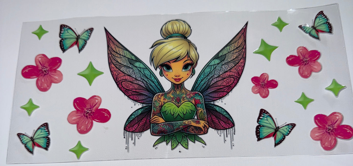 Tatted Fairy Cartoon - 16oz UV DTF Cup Wrap