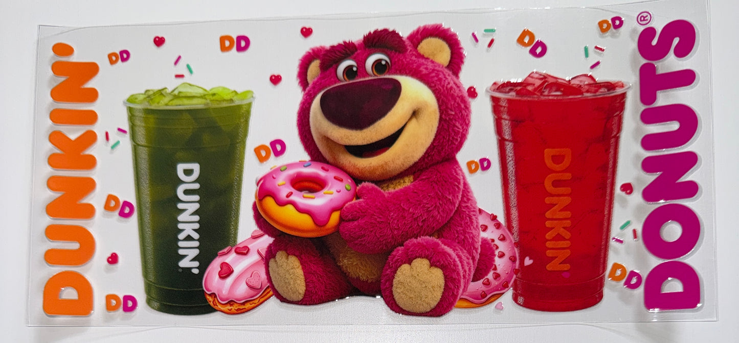 Pink Bear DD - 16oz UV DTF Cup Wrap