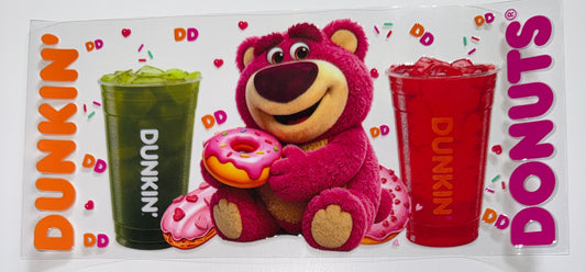 Pink Bear DD - 16oz UV DTF Cup Wrap