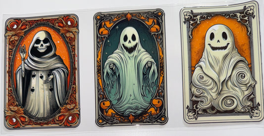 Ghost Cards Orange - 16oz UV DTF Cup Wrap