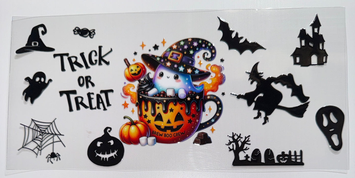 Teacup Ghost - 16oz UV DTF Cup Wrap