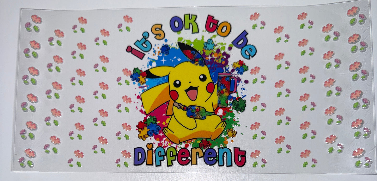 Be Different Yellow Guy - 16oz UV DTF Cup Wrap