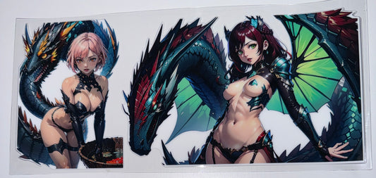 Girl Anime Dragon - 16oz UV DTF Cup Wrap