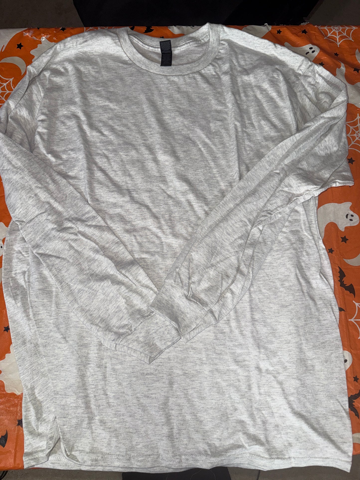 LARGE ASH GREY Long Sleeve - ADD DESIGN