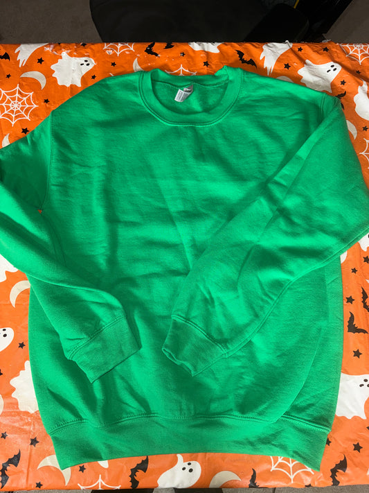 Small Green Gildan Crewneck - ADD DESIGN