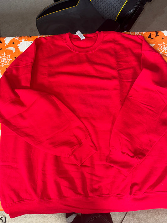 3xl Red Crewneck Gildan - ADD DESIGN