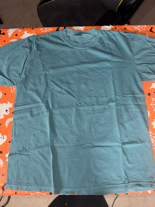 X-LARGE Comfort Color Emerald Green T-shirt - ADD DESIGN