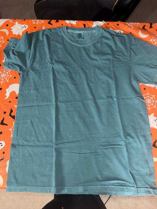 LARGE Comfort Color Emerald Green T-shirt - ADD DESIGN