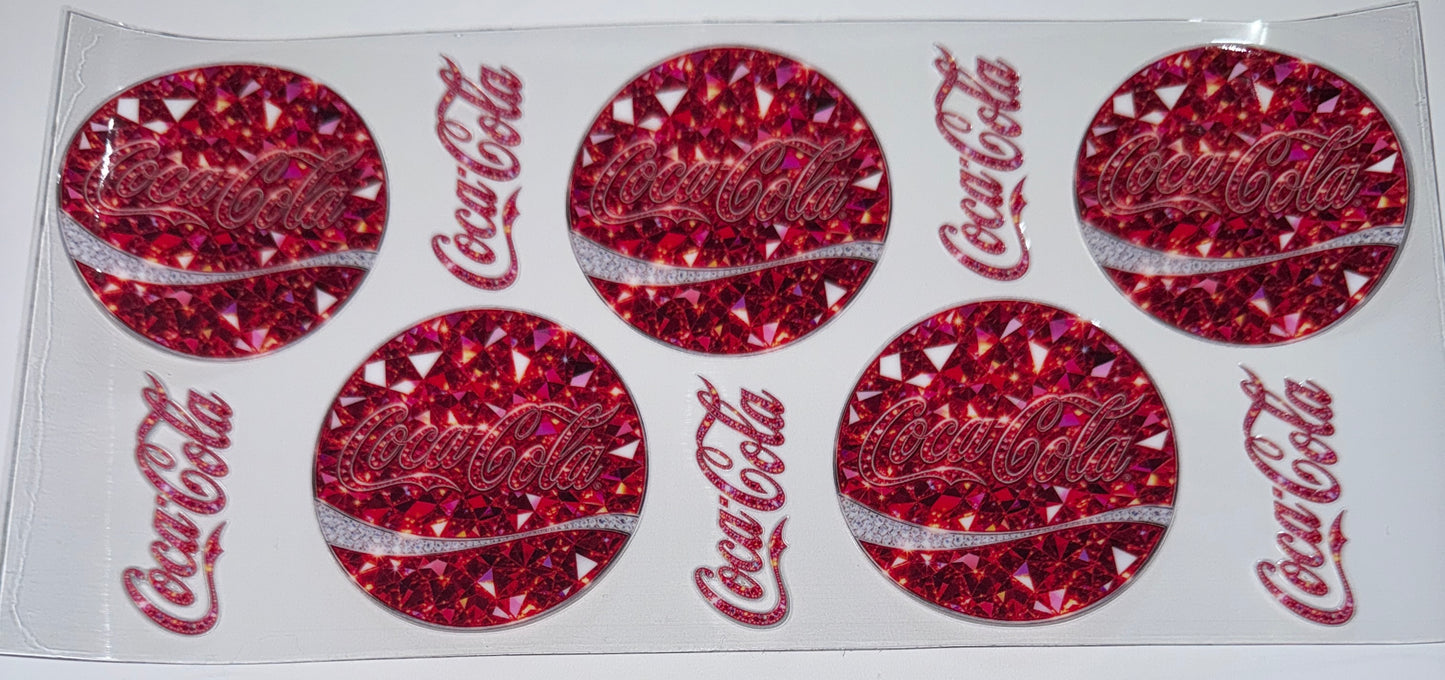 Faux Bling Coke - 16oz UV DTF Cup Wraps