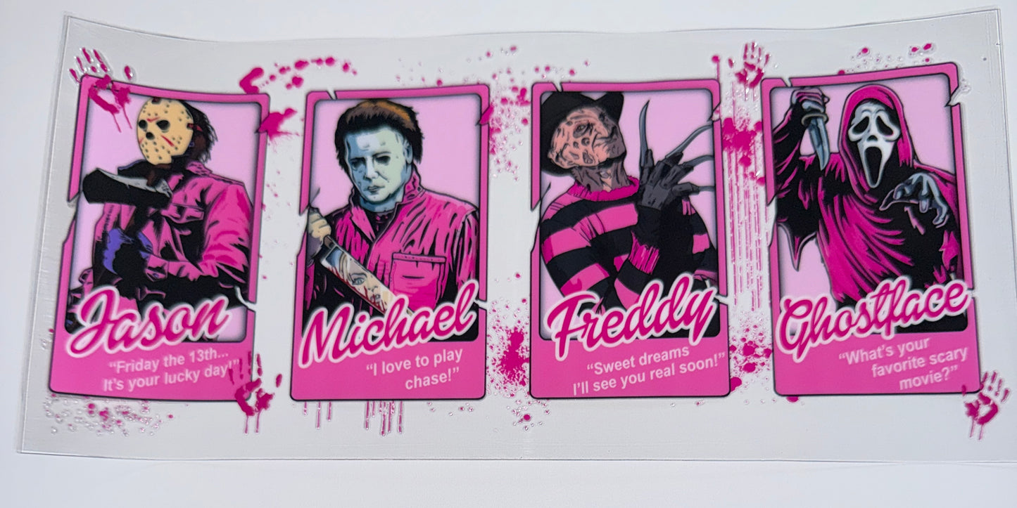 Pink Box Horror Friends - 16oz UV DTF Cup Wraps