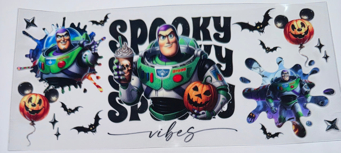 Spooky Vibes Buzz - 16oz UV DTF Cup Wraps