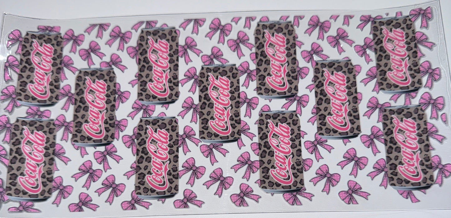 Leopard Coke - 16oz UV DTF Cup Wraps
