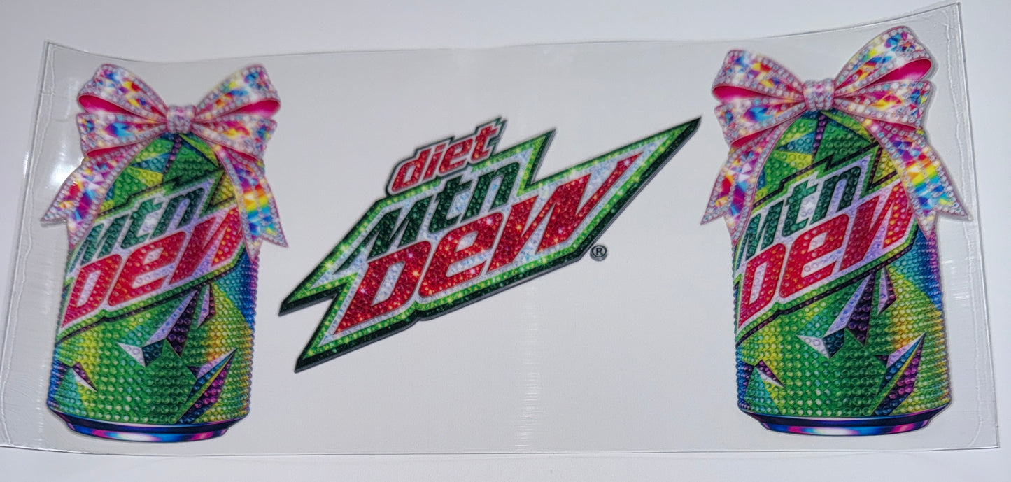 Diet Dew - 16oz UV DTF Cup Wraps
